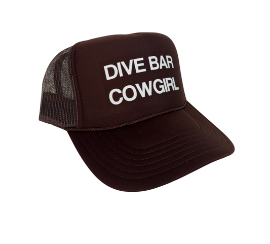 DIVE BAR COWGIRL - BROWN TRUCKER